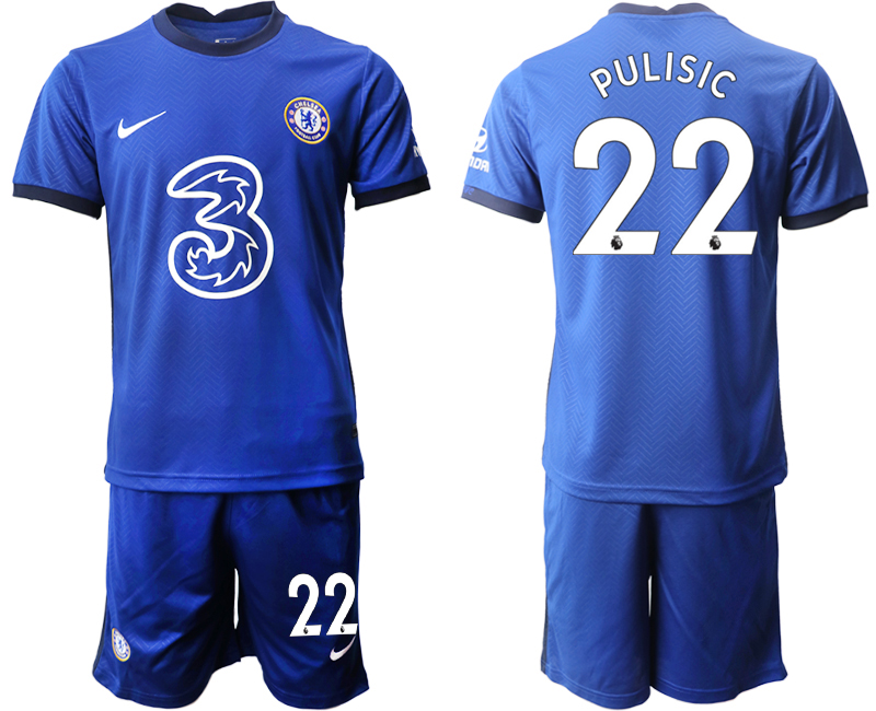 Men 2020-2021 club Chelsea home #22 blue Soccer Jerseys